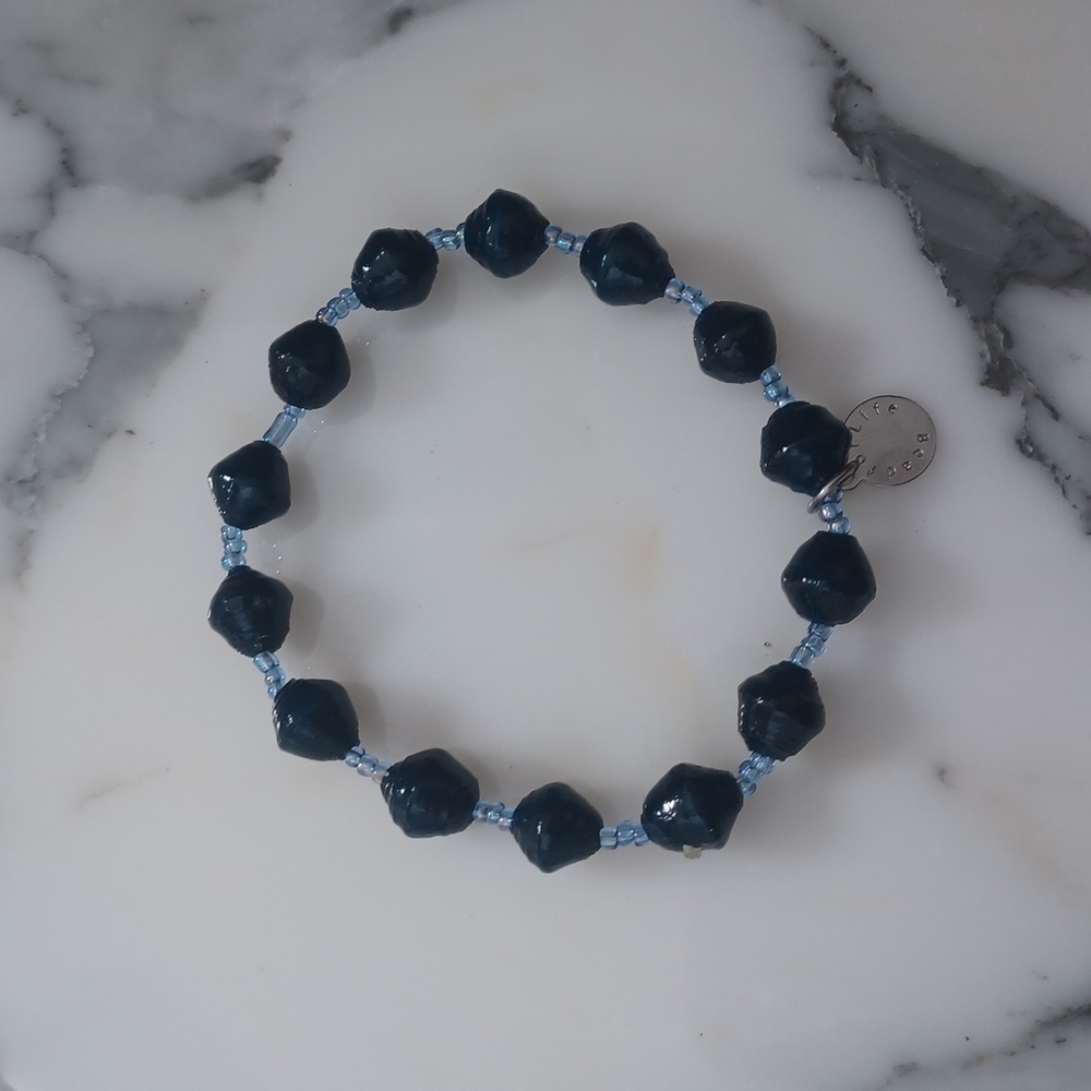 Bead for life bangle bracelet handmade in Uganda from recycled paper GUC